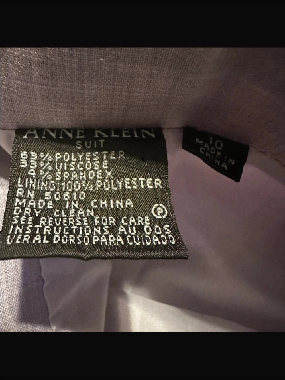 NWT Anne Klein Women’s Sz 10 Purple 2-Piece Blazer & Skirt Suit Set - Picture 8 of 9
